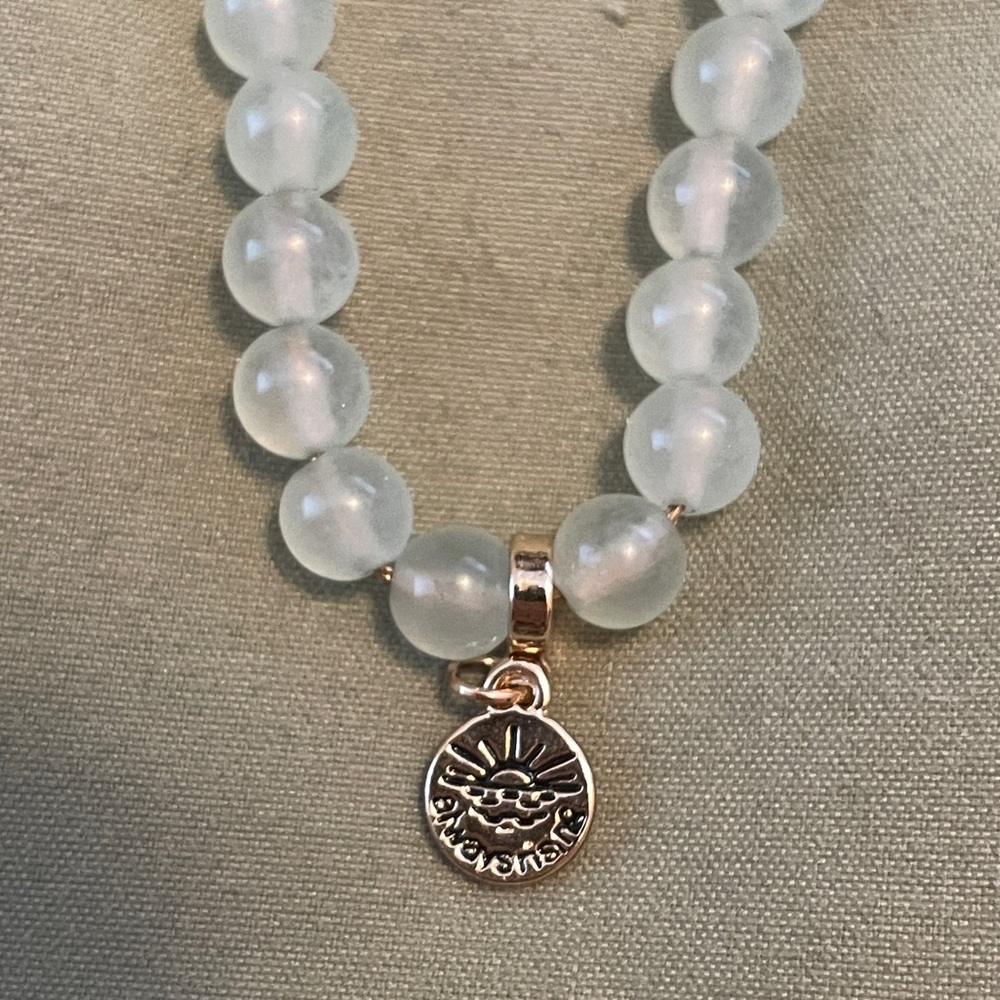 Frosted Bead Bracelet/Anklet - Picture 2 of 3